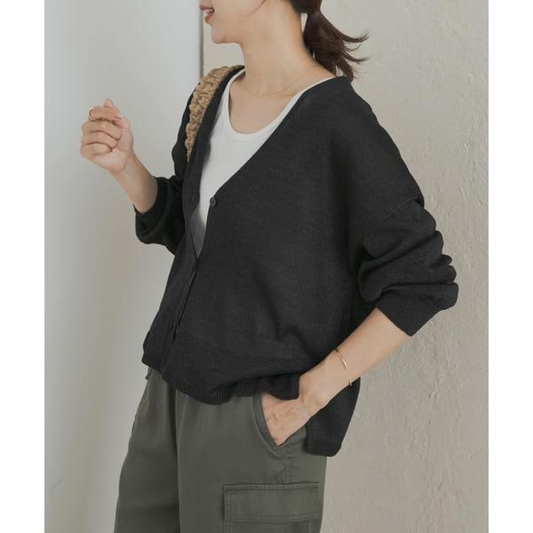 B023新品▼ アーバンリサーチ　ニット カーディガン　38/M　グレー　ネイティブジャガード総柄　URBAN RESEARCH URBAN RESEARCH DOORS ⁄ アーバンリサーチ ドアーズ （レディース