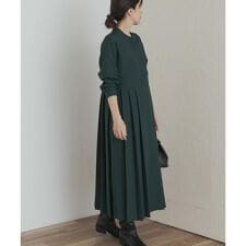 アーバンリサーチ ドアーズ(URBAN RESEARCH DOORS)の『一部WEB限定カラー』『UR TECH SMOOTHLUXE』サイドプリーツ切替ワンピース