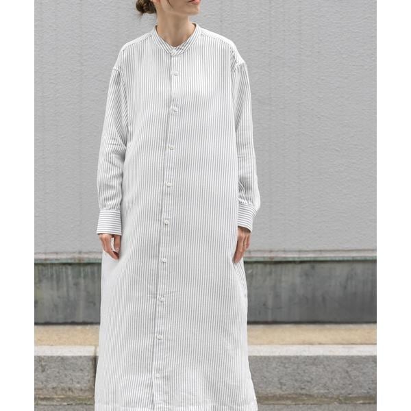 FORK&SPOON バンドカラーダブルクロスシャツワンピース | アーバン