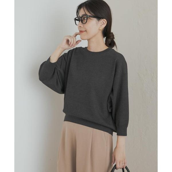 アーバンリサーチドアーズ　ウォッシャブルブライトプルオーバー　チャコール ウォッシャブルブライトプルオーバー | アーバンリサーチ