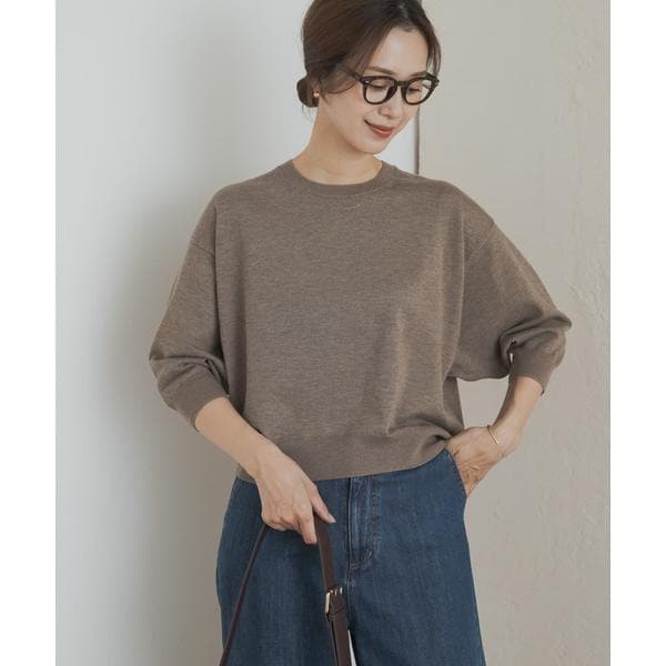 アーバンリサーチドアーズ　ウォッシャブルブライトプルオーバー　チャコール URBAN RESEARCH DOORS｜ウォッシャブルブライトプルオーバー