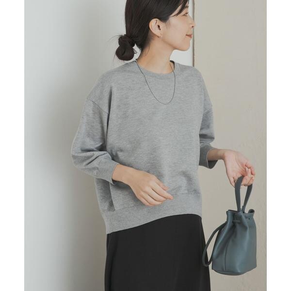 アーバンリサーチドアーズ　ウォッシャブルブライトプルオーバー　チャコール URBAN RESEARCH DOORS｜ウォッシャブルブライトプルオーバー