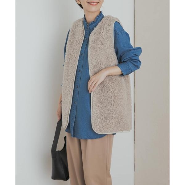 新品タグ付き　リバーシブルボアベスト　アーバンリサーチドアーズ　かぐれ URBAN RESEARCH DOORS（アーバンリサーチドアーズ） コート アウター