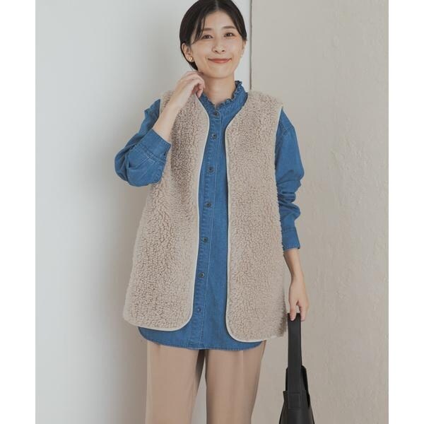 新品タグ付き　リバーシブルボアベスト　アーバンリサーチドアーズ　かぐれ アーバンリサーチ ドアーズ URBAN RESEARCH DOORS リバーシブル