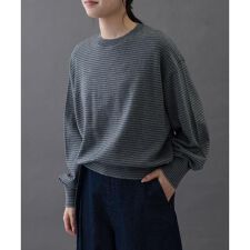 FORK&SPOON　ボーダークルーネックニット