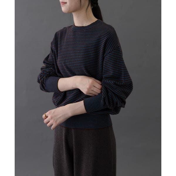 アーバンリサーチドアーズ　ウォッシャブルブライトプルオーバー　チャコール ウォッシャブルブライトプルオーバー（ニット/セーター）｜URBAN