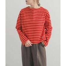 ORCIVAL　BOATNECK LONG-SLEEVE CROPPED PULLOVER