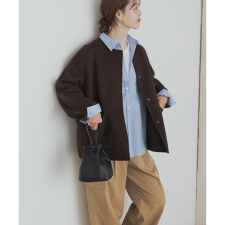 ウールリバーノーカーラミドルコート | アーバンリサーチ ドアーズ 