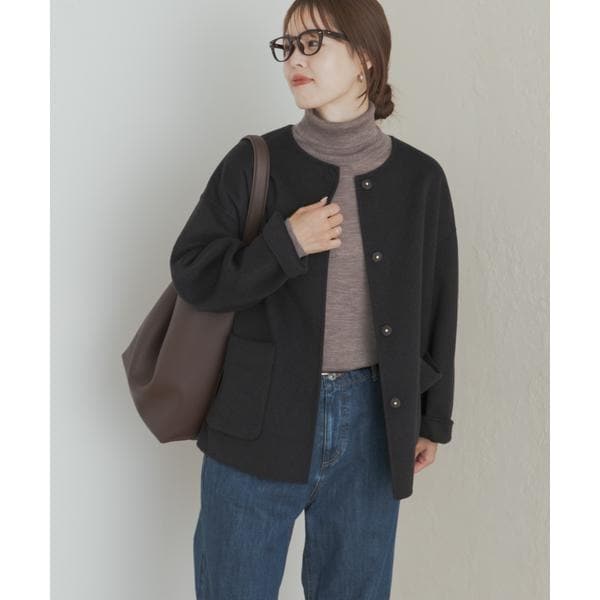 リバー ポンチョコート 23FW ダークグレー BEAUTY&YOUTH UNITED ARROWS（ビューティーアンドユース