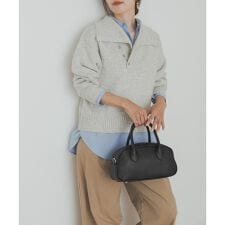 変形カラーニットプルオーバー