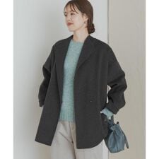 アーバンリサーチ ドアーズ(URBAN RESEARCH DOORS)のウールリバーミドルガウンコート