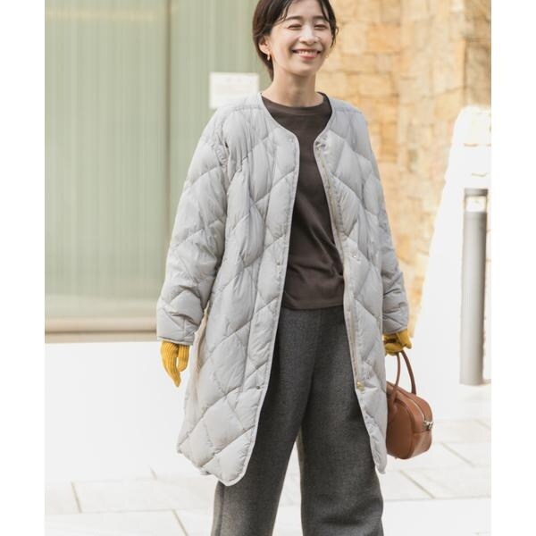 アーバンリサーチドアーズ　ライトダウン　キルトロングコート　チャコール セール】『WEB/一部店舗限定カラー』ライトダウンキルトロングコート