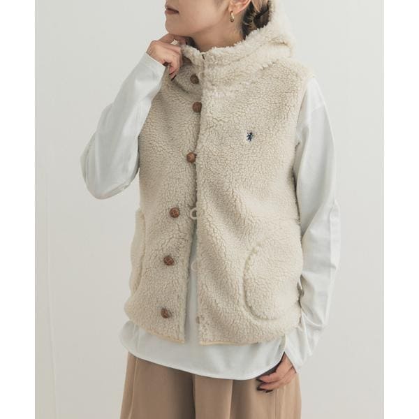 ★美品★GYMPHLEX BOA HOODED VESTアーバンリサーチドアーズ GYMPHLEX BOA HOODED VEST | アーバンリサーチ ドアーズ(URBAN