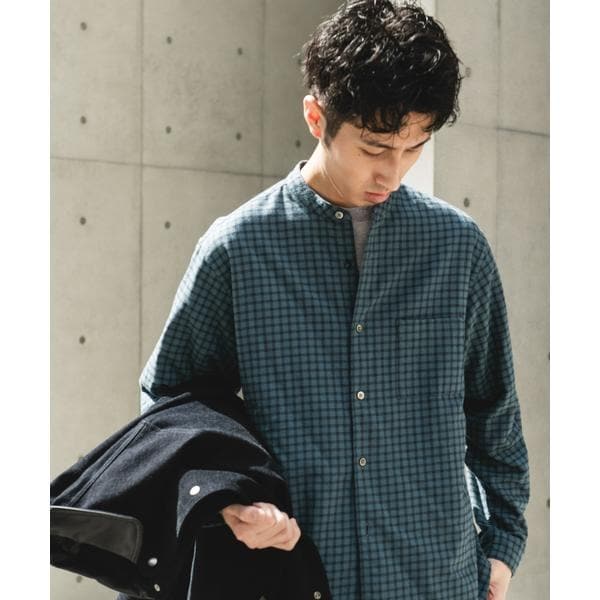 両面起毛ネルバンドカラーシャツ | アーバンリサーチ ドアーズ(URBAN