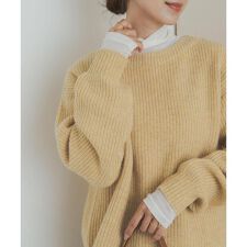 カシミヤシルク混タートルネックカットソー