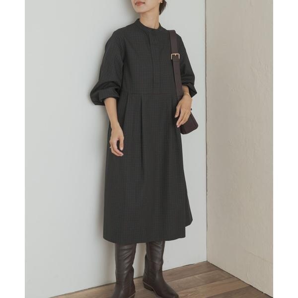 UR TECH』チェック柄バルーンスリーブワンピース | アーバンリサーチ