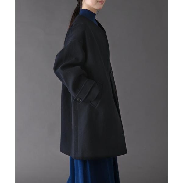 新品タグ付き　FORK&SPOON　ウールノーカラーコート　アーバンリサーチ FORK&SPOON ウールノーカラーコート | アーバンリサーチ ドアーズ