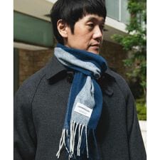 カシミヤブレンドストライプマフラー