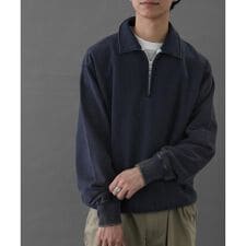 FORK&SPOON　サンブリーチハーフジップスウェット