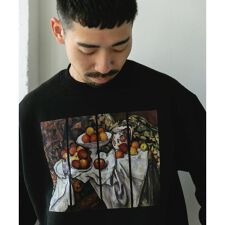 セザンヌ アートプリント裏起毛スウェット