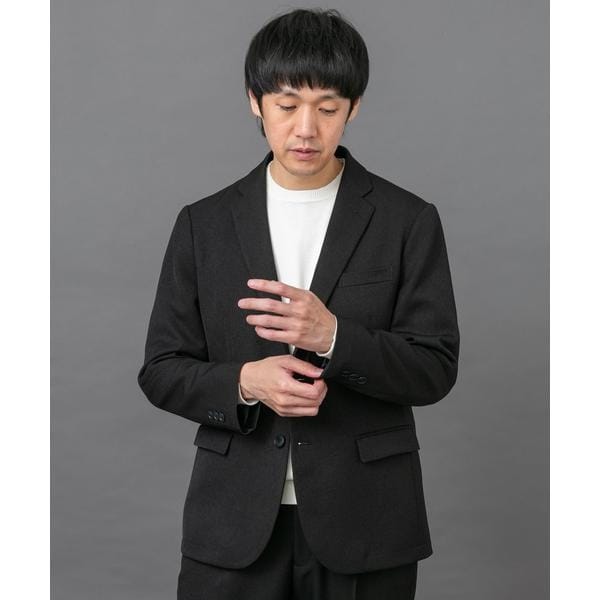 【ブラック】LIFE STYLE TAILOR ブラッシュドツイルストレッチジャケット LIFE STYLE TAILOR ブラッシュドツイルストレッチジャケット