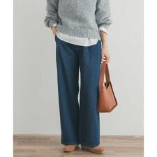 アーバンリサーチ ドアーズ(URBAN RESEARCH DOORS)の裏起毛タックデニムパンツ