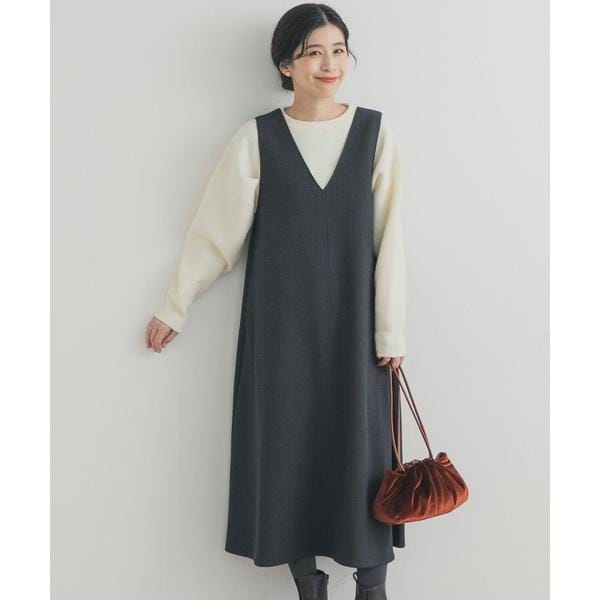 新品タグ付◆ DOORS メランジBACKタックフレアジャンスカ メランジBACKタックフレアジャンスカ | アーバンリサーチ ドアーズ