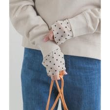 袖ドット柄切替ロングスリーブTシャツ