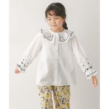 『150サイズあり』フリルカラー刺繍ブラウス(KIDS)
