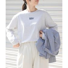 FORK&SPOON　フロッキープリントロングスリーブTシャツ