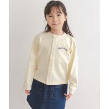 『150サイズあり』クルーネック1pt刺繍カーディガン(KIDS)