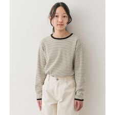 『150サイズ』ワッフルパイピングロングスリーブTシャツ(KIDS)