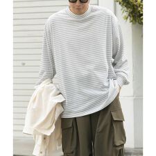 FORK&SPOON　CAVEボーダーロングスリーブTシャツ