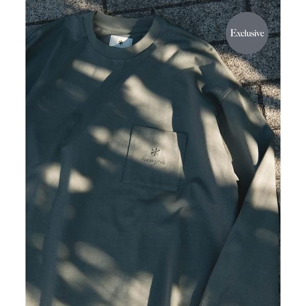 [�}���C]�w�ʒ��xSnow Peak Apparel×DOORS POCKET LOGO LONG-SLEEV/�A�[�o�����T�[�` �h�A�[�Y�iURBAN RESEARCH DOORS�j �O���[��