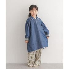 『150サイズあり』デニム刺繍ワンピース(KIDS)