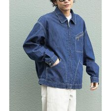 FORK&SPOON　綿麻デニムジップブルゾン