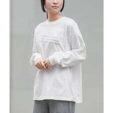 FORK&SPOON　ピグメントプリントロングスリーブTシャツ