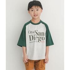 ロゴプリントラグランTシャツ(KIDS)