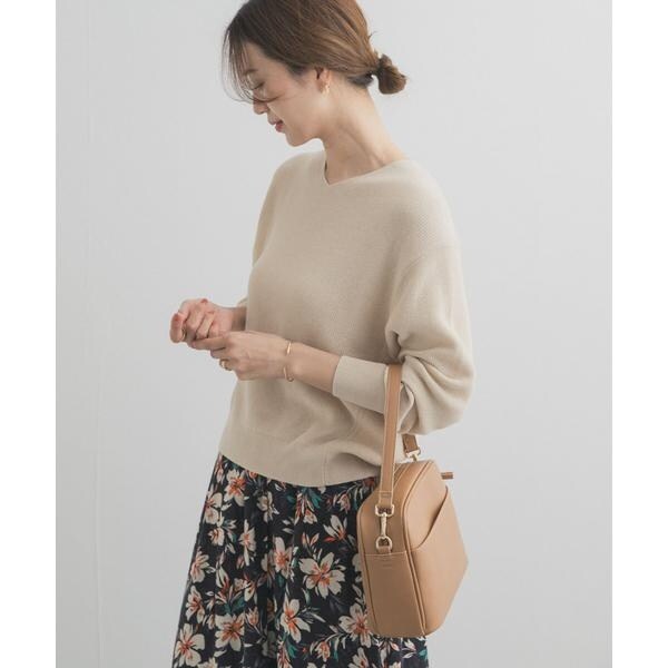 今季♪新品未使用タグ付き⭐DOORSコットン畦Vネックプルオーバー ラベンダー コットン畦Vネックニット | アーバンリサーチ ドアーズ(URBAN RESEARCH