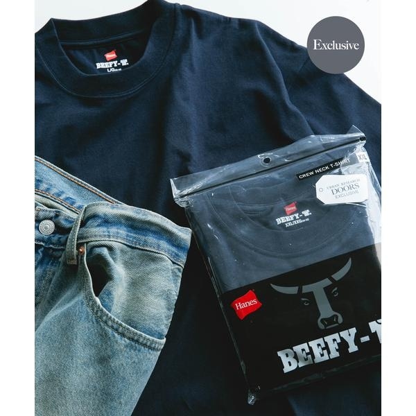 [�}���C]�w�ʒ��xHANES×DOORS BEEFY-T DOORS FIT SHORT-SLEEVE/�A�[�o�����T�[�` �h�A�[�Y�iURBAN RESEARCH DOORS�j �l�C�r�[