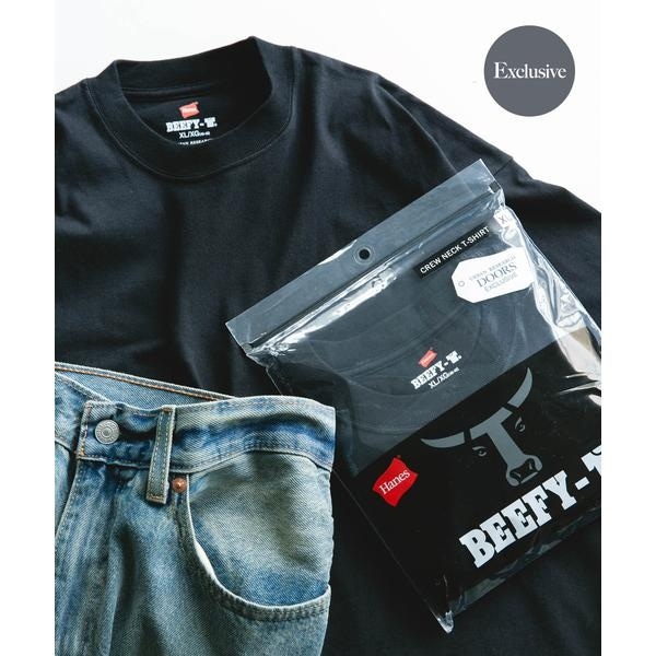 [�}���C]�w�ʒ��xHANES×DOORS BEEFY-T DOORS FIT SHORT-SLEEVE/�A�[�o�����T�[�` �h�A�[�Y�iURBAN RESEARCH DOORS�j �u���b�N