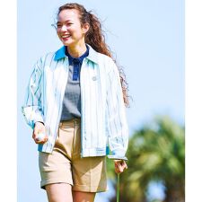 OOPS　先染めストライプブルゾン