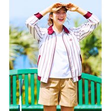 OOPS　先染めストライプブルゾン