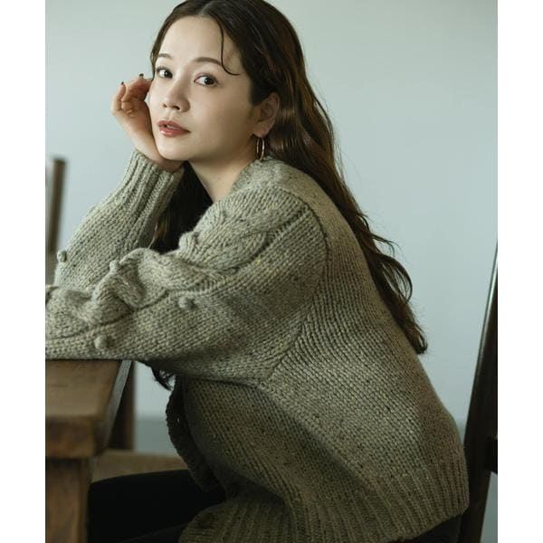 ≪WEB+一部店舗限定追加≫ダブルジャガード ビッグカーディガン