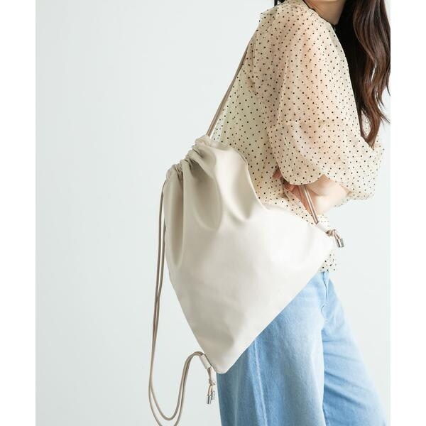 新品URBAN RESEARCH アーバンリサーチ★バックボタン＆リボンブラウスGY★ セールリネンタッチBACKボタンプルオーバー（Tシャツ⁄カットソー