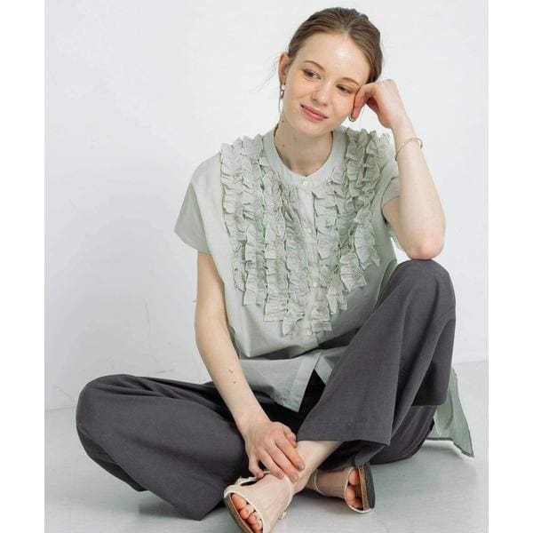 エアリーコットンフリルフレンチシャツブラウス | アーバンリサーチ