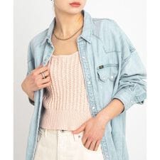 2WAY透かし編みニットビスチェ