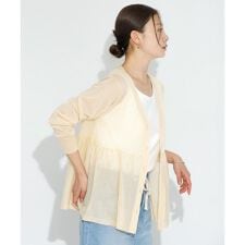 アーバンリサーチ サニーレーベル(URBAN RESEARCH SonnyLabel)のシアーペプラムニットカーディガン