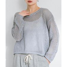 アーバンリサーチ サニーレーベル(URBAN RESEARCH SonnyLabel)のスパンコールメッシュニットプルオーバー