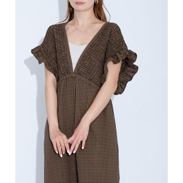 【美品✨】かぐれ　ギャザーオールインワン　アーバンリサーチドアーズ　2023年 シャーリングサマーオールインワン | アーバンリサーチ サニーレーベル